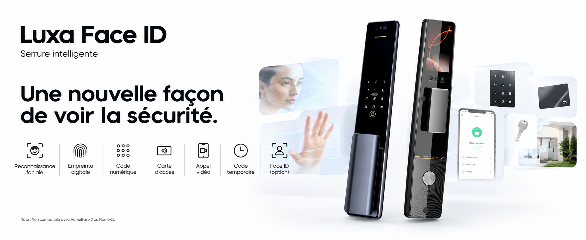 Serrure intelligente Luxa face ID — présentation 2